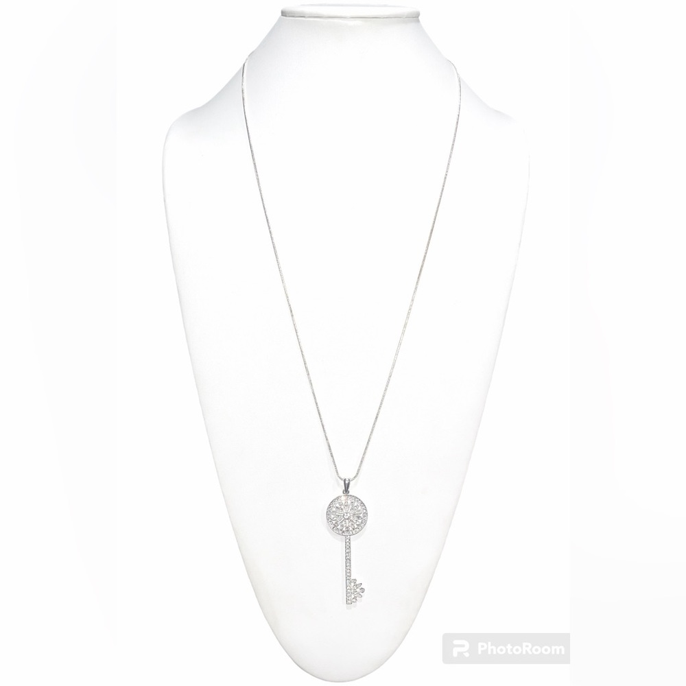 Silver Liz Claiborne Key Necklace